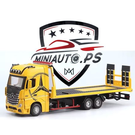 شاحنة مقطورة مسطحة Mercedes Benz Actros قياس 1/24